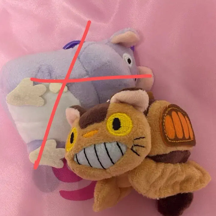 [BUNJANG] Studio Ghibli Totoro Catbus Plush Keychain / 지브리 인형 키링(토토로 고양이버스)
