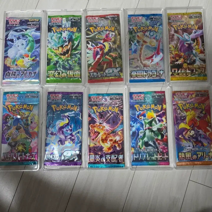 [BUNJANG] Pokemon 10-Piece Japanese Set with Case / 일본판 포켓몬10종케이스포함