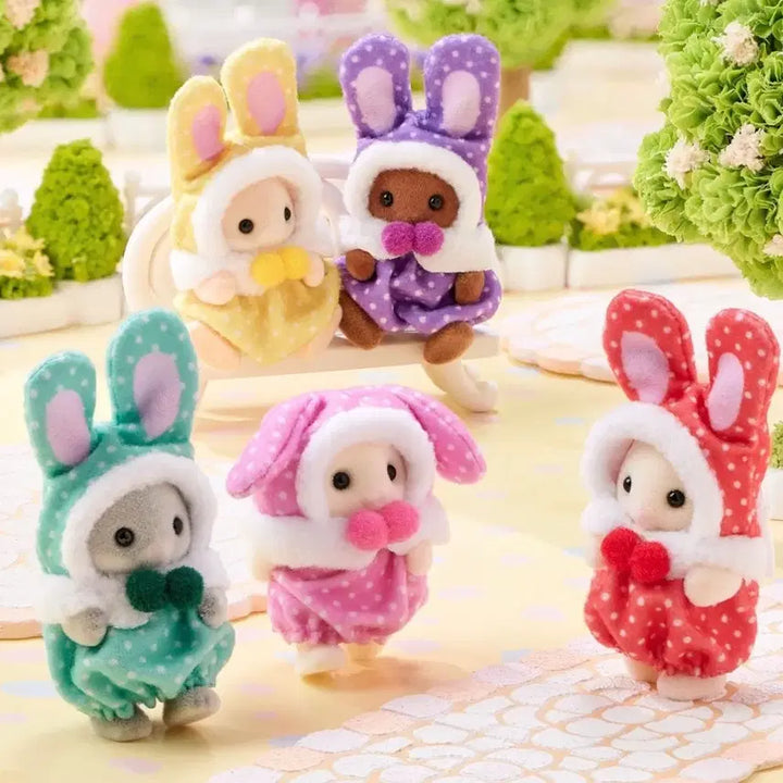 [BUNJANG] Sylvanian Families 40th Anniversary Colorful Rabbit Bundle Set / 일괄 실바니안 패밀리 40주년 컬러풀 토끼