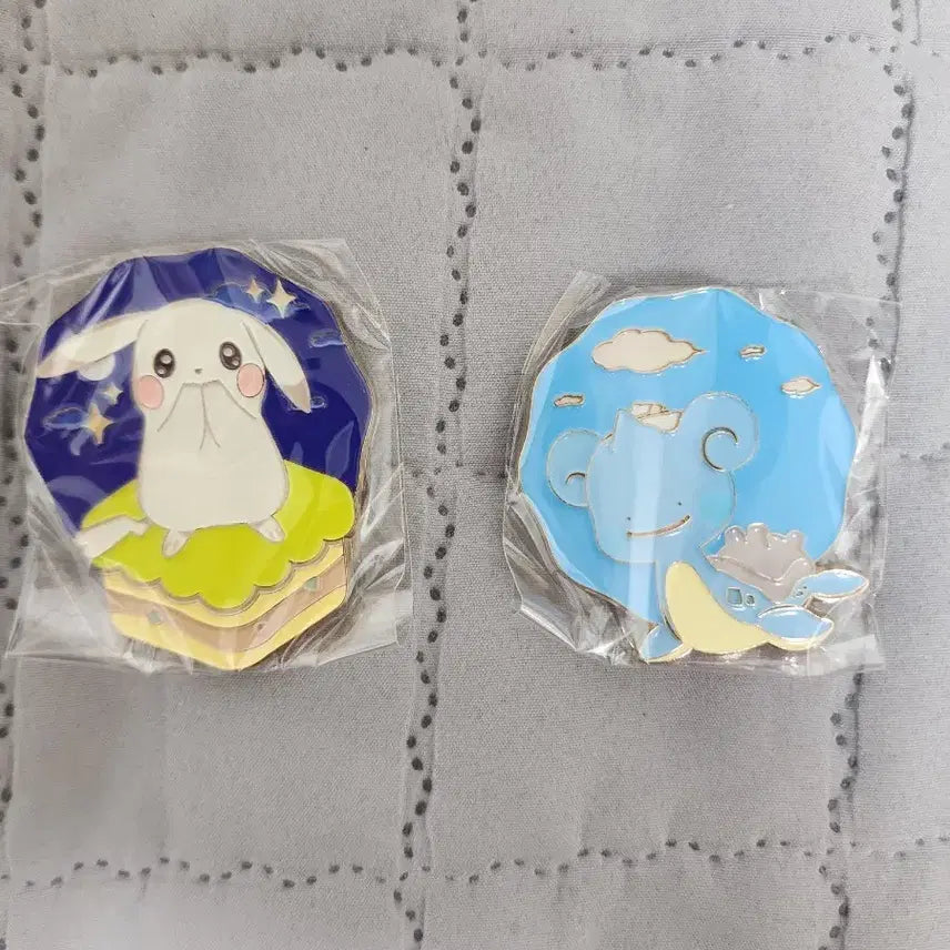 [BUNJANG] POCOPIA Pop-Up Pin Badge Changbaekachu, Lapras Bundle Set / 포코피아 팝업 핀뱃지 창백카츄, 라프라스 일괄