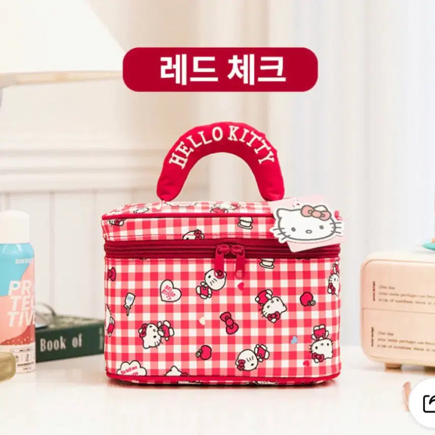 [BUNJANG] Hello Kitty Plaid Pouch Bag / 헬로키티 체크 파우치