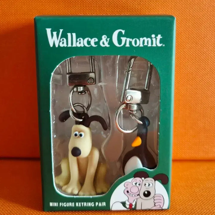 [BUNJANG] Wallace &amp; Gromit Mini Figure Keychain 2-Piece Set / 월레스와 그로밋 미니 피규어 키링 2개 세트