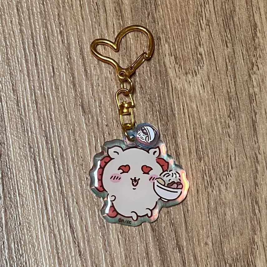 [BUNJANG] Chiikawa Hologram Acrylic Keychain - Shisa / 치이카와 홀로그램 아크릴키링 시사