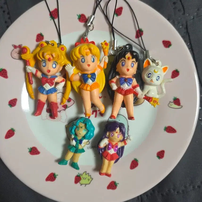 [BUNJANG] Vintage Sailor Moon Strap Figures Bundle Set / 고전 세일러문 스트랩 피규어