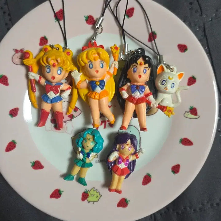 [BUNJANG] Vintage Sailor Moon Strap Figures Bundle Set / 고전 세일러문 스트랩 피규어