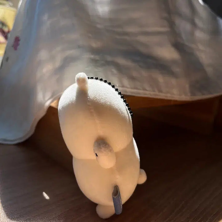 [BUNJANG] Nagano Nodding Cat Shirokuma Plush Keychain / 나가노 농담곰 시로쿠마 인형 키링