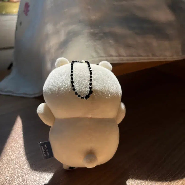 [BUNJANG] Nagano Nodding Cat Shirokuma Plush Keychain / 나가노 농담곰 시로쿠마 인형 키링
