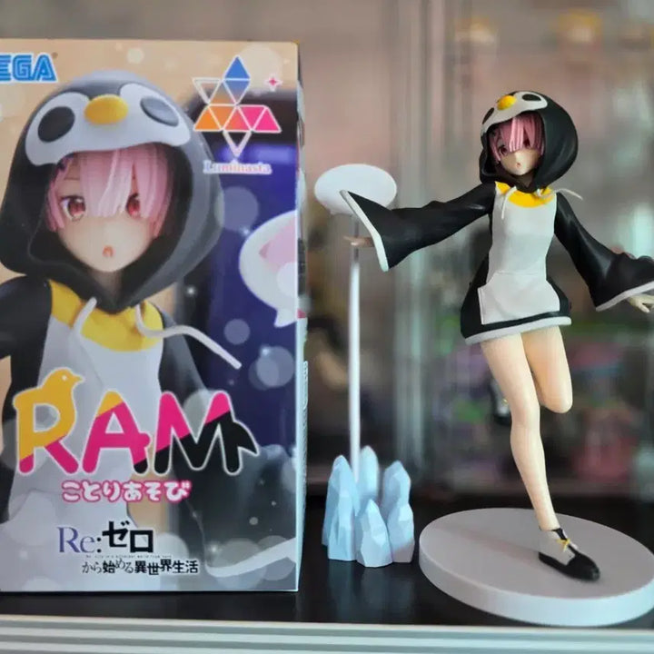 [BUNJANG] Sega Re:Zero Ram Penguin Costume Figure / 세가 Re: 제로 람 피규어 펭귄 의상