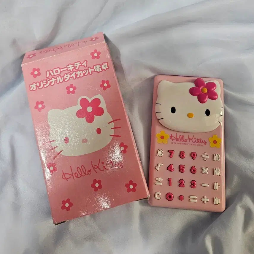 [BUNJANG] Classic Kitty Die-Cut Calculator Pink / 고전 키티 다이컷 계산기 핑크
