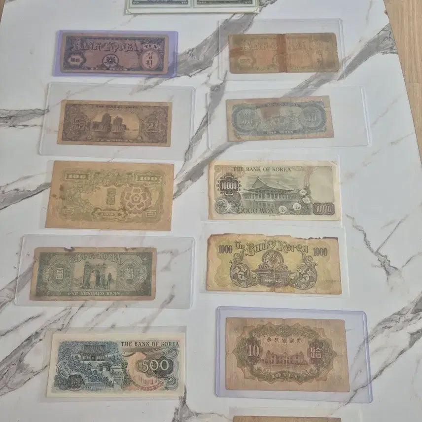 [BUNJANG] Korean Banknotes Old Series 14-Note Set / 한국은행권 구권 지폐 세트(14종) 잋 서비스(세번째사진)