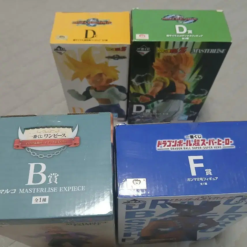 [BUNJANG] Dragon Ball &amp; One Piece Figures Bundle Set (4 Types) / 드래곤볼,원피스피규어