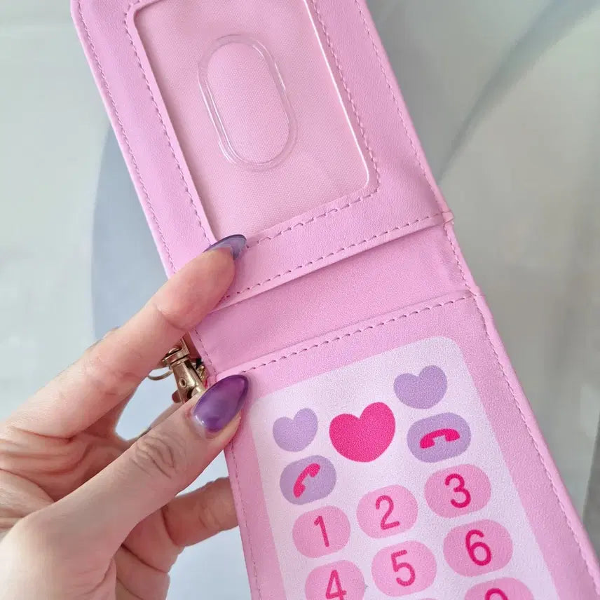 [BUNJANG] Sanrio Hello Kitty Cellphone Card Holder Reel Pass Strap / (새제품 미사용) 키티 휴대폰 카드지갑 릴패스 스트랩 (일본 정품)