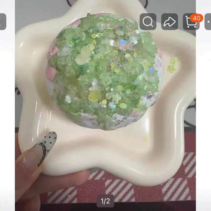 [BUNJANG] Ten Mimi Handmade Mini Flower Crunch Slime / (미개봉) 텐미미 톈미미 자글꽃 쟈글꽃 미니꽃 수제공 크런치 슬랑이 말랑이 다 재고 있음