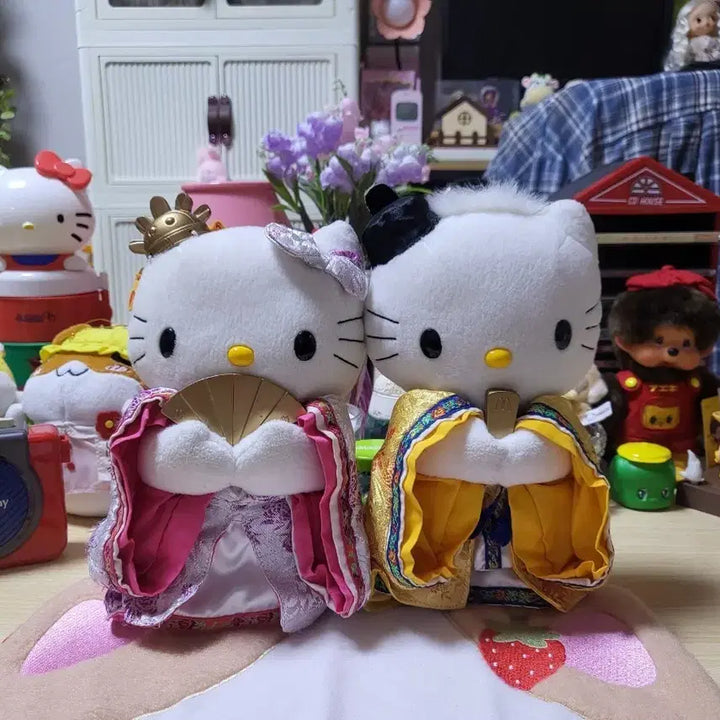 [BUNJANG] 2001 Hello Kitty Deer Daniel Doll Bundle Set / 2001년 고전 희귀 헬로키티 디어다니엘 인형 일괄 세트 택포