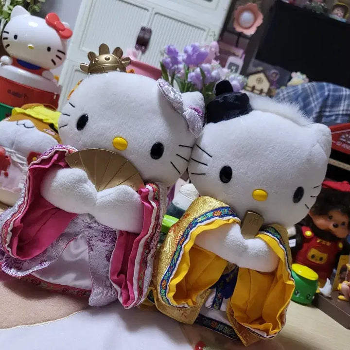 [BUNJANG] 2001 Hello Kitty Deer Daniel Doll Bundle Set / 2001년 고전 희귀 헬로키티 디어다니엘 인형 일괄 세트 택포