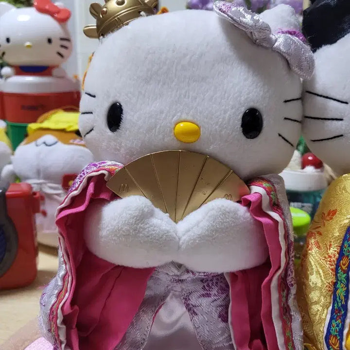[BUNJANG] 2001 Hello Kitty Deer Daniel Doll Bundle Set / 2001년 고전 희귀 헬로키티 디어다니엘 인형 일괄 세트 택포