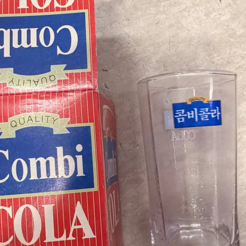 [BUNJANG] Retro 80s/90s Combi Cola Glass Set / 8090 레트로 유리컵 콤비콜라