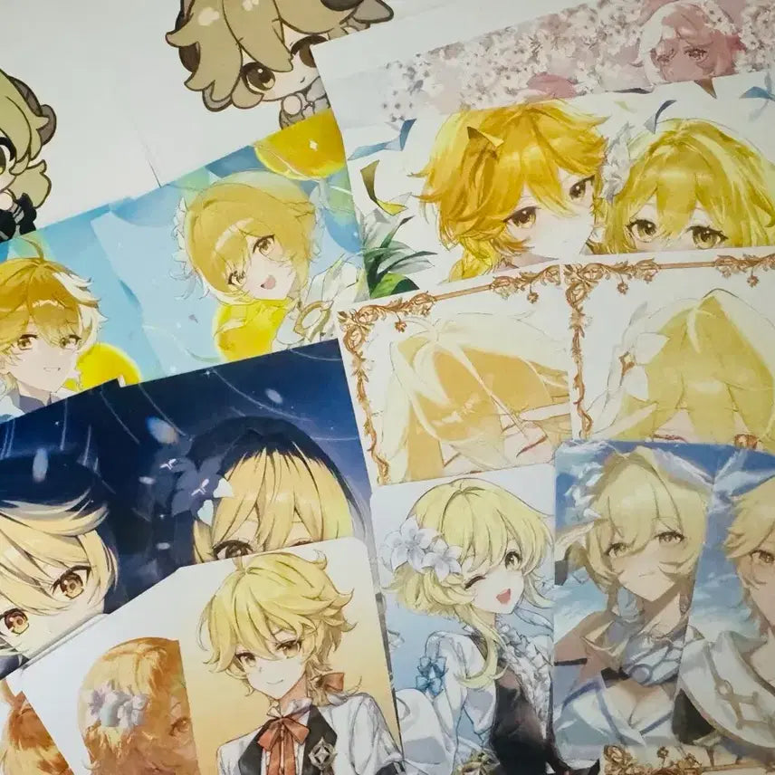 [BUNJANG] Genshin Impact Traveler Lumine Aether Pre-order Benefit Set / 원신 여행자 카페 루미네 아이테르 전프레 판매