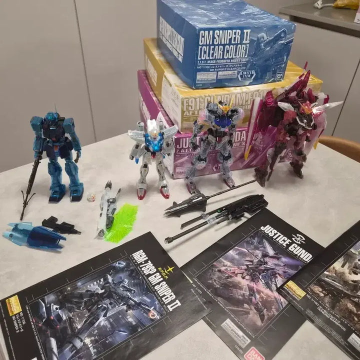 [BUNJANG] Bandai MG Limited Clear Color 4-Piece Bundle Set / 반다이 mg 한정판 클리어컬러 4종 일괄 판매