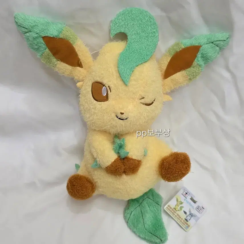 [BUNJANG] Banpresto Pokémon Sun &amp; Moon Resting Time Leafeon Plush / 포켓몬스터 썬&amp;문 휴식시간 리피아 인형 판매합니다