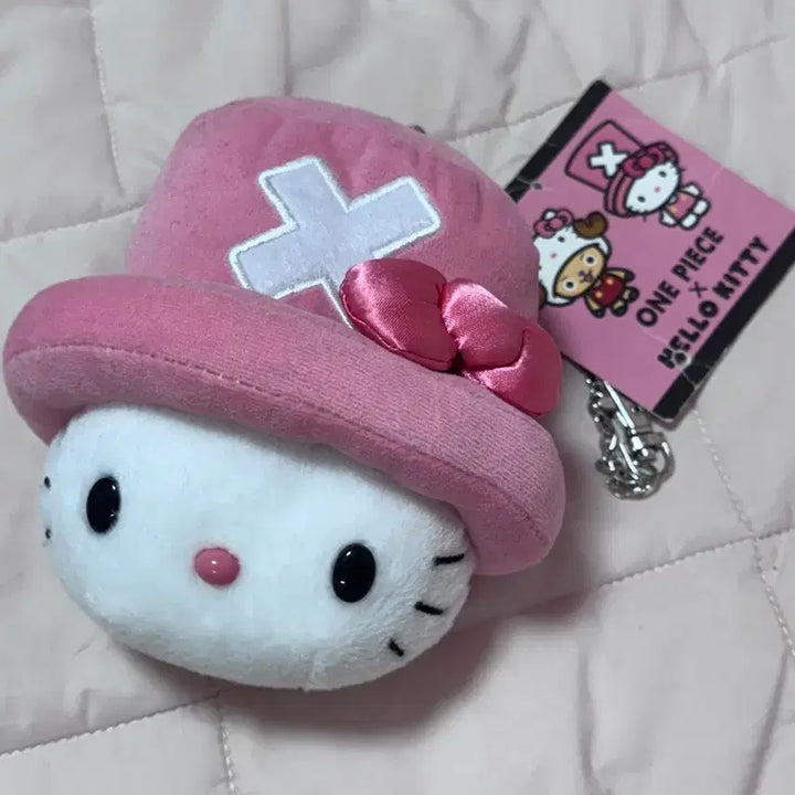 [BUNJANG] Hello Kitty x One Piece Collaboration Vintage Plush Pouch / 초희귀 2012헬로키티 원피스 콜라보 고전키티 인형 파우치