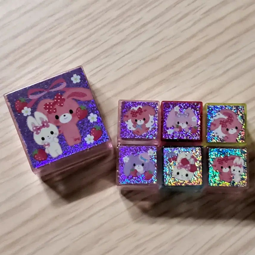 [BUNJANG] Bonbon Ribbon 7 Types Stamp Set / 봉봉리본 2014년 스탬프 7종  [러블리] [귀여운 캐릭터] [키덜트] [산리오] [책상 꾸미기] [도장] [다꾸]