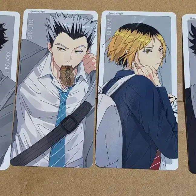 [BUNJANG] Haikyuu!! Unofficial Card Toppers Set / 하이큐 비공식 카드택 4종 일괄 양도