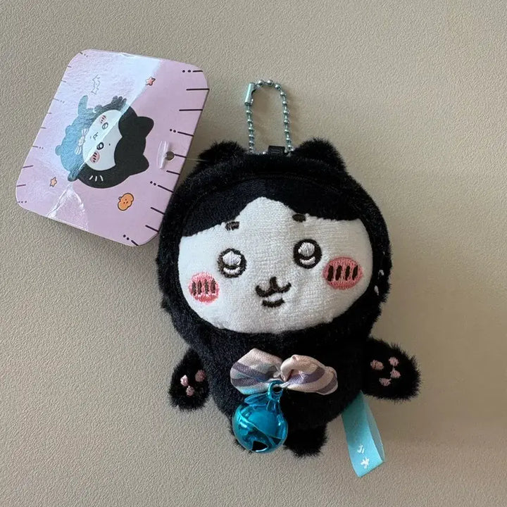 [BUNJANG] Chiikawa Black Cat Halloween Plush Doll (Hachiware) / 치이카와 검은고양이 인형 하치와레 할로윈 누이 인형뽑기 경품