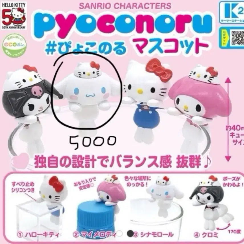 [BUNJANG] Sanrio Pucconoru Mascot Hyper Cinnamoroll Figure / 산리오 표코노루 마스코트 히퍼 시나모롤 피규어