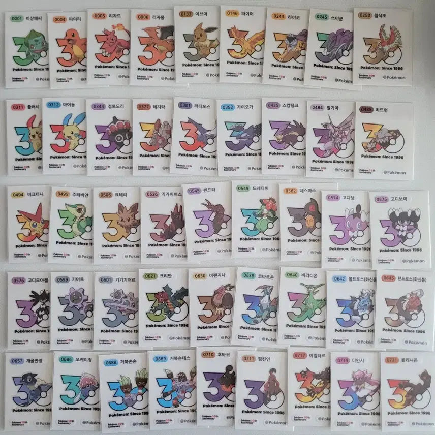 [BUNJANG] Pokemon 30th Anniversary Logo Seal / 포켓몬 띠부씰 30주년 로고씰 판매