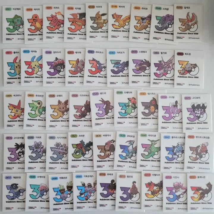 [BUNJANG] Pokemon 30th Anniversary Logo Seal / 포켓몬 띠부씰 30주년 로고씰 판매
