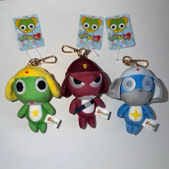 [BUNJANG] Sgt. Frog Keroro Basic Standing Bag Charm 9cm Doll Keychain Set / 개구리 중사 케로로 기로로 도로로 기본 스탠딩 가방고리 9cm 인형 키링 세트