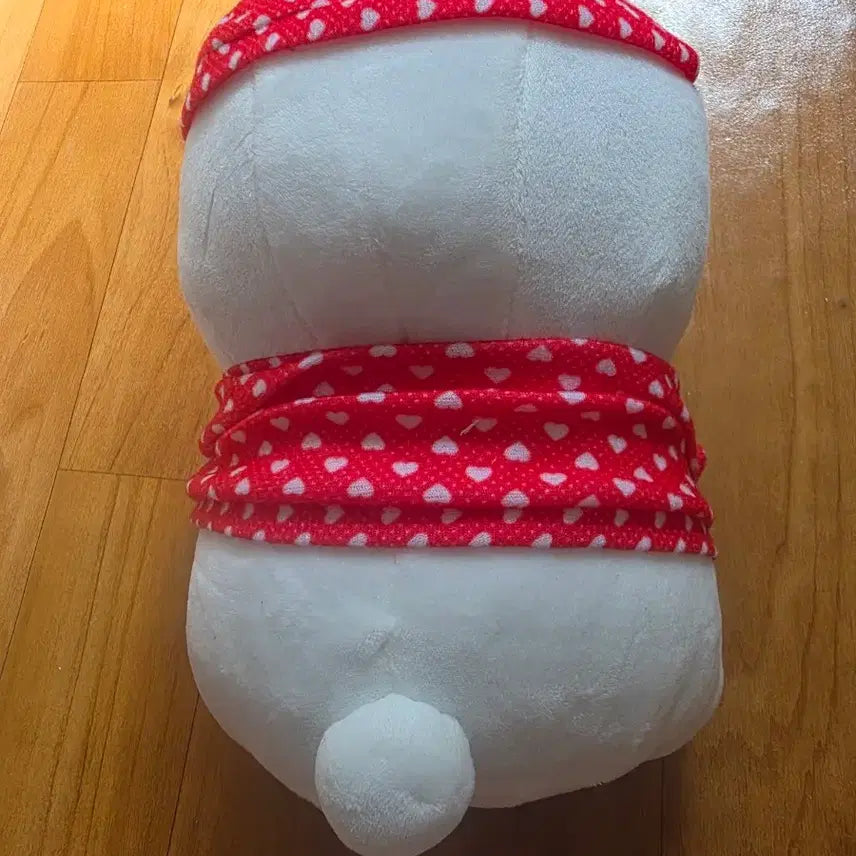 [BUNJANG] Marshmallow Red Heart Outfit Plush Doll / 마시마로 빨간 하트옷 봉제인형
