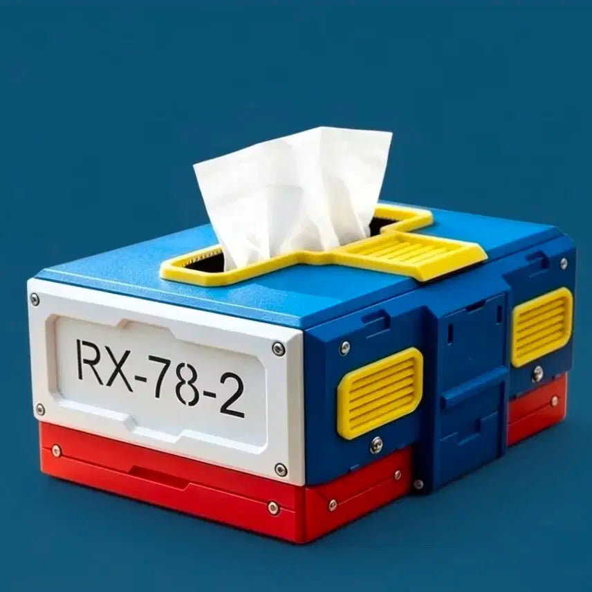 [BUNJANG] RX-78-2 Gundam Mini Tissue Case &amp; Storage Box (15cm x 11cm x 7cm) / RX-78-2 건담 미니 티슈 케이스 수납함 (15cm x 11cm x 7cm)