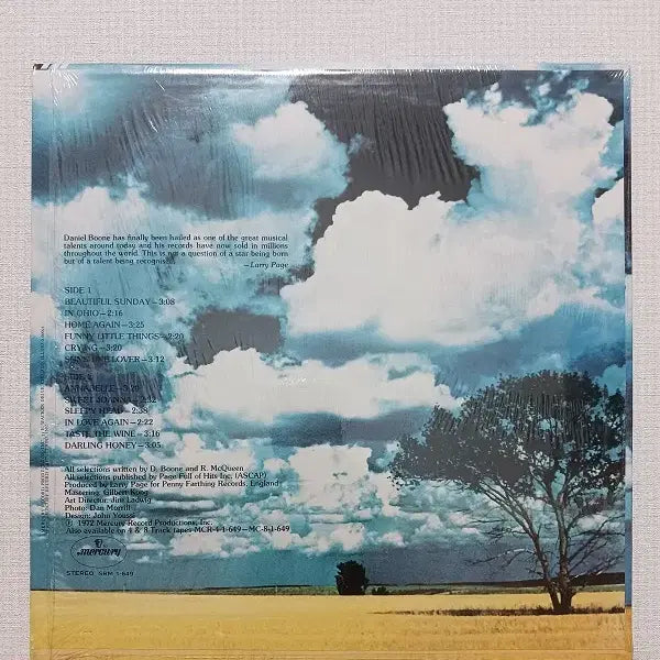 [BUNJANG] Daniel Boone Beautiful Sunday US First Press Vinyl / Daniel Boone_US 초반_"Beautiful Sunday"