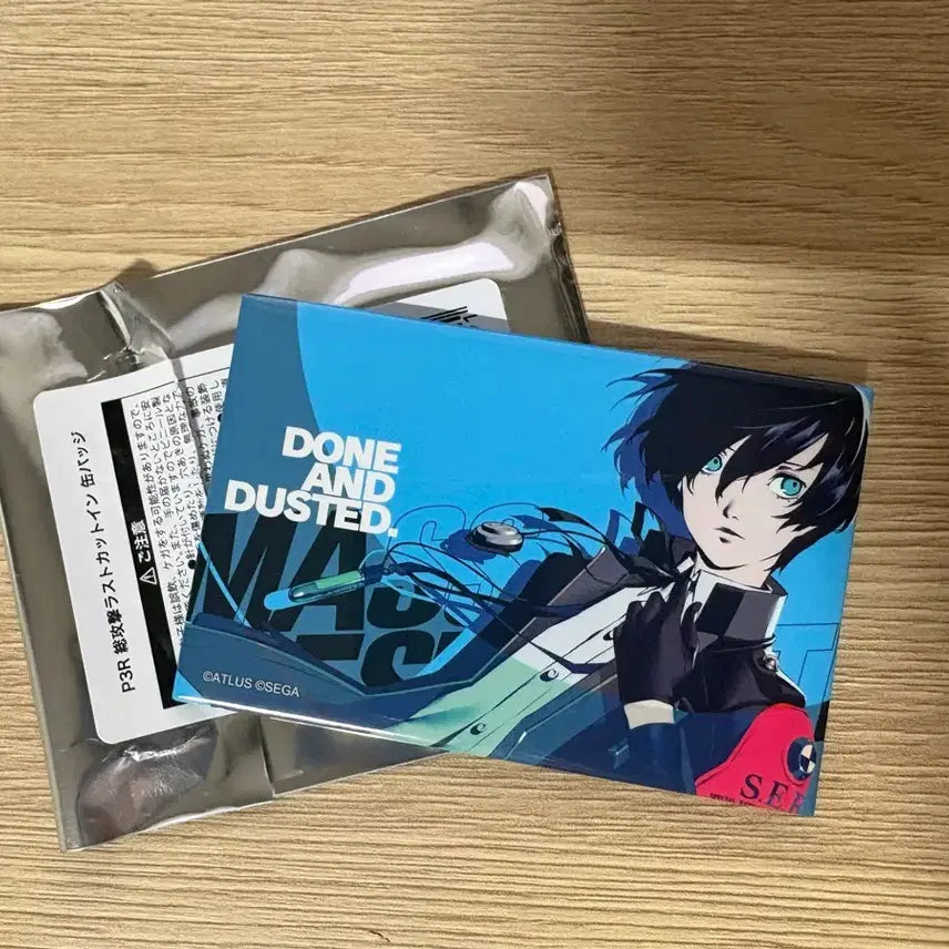 [BUNJANG] Persona 3 Reload Last Cut-In Square Can Badge - Protagonist / 페르소나 3 리로드 총공격 라스트컷인 사각 캔뱃지 - 주인공