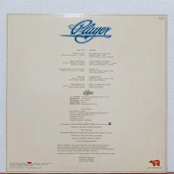 [BUNJANG] Player "Baby Come Back" US Original 1st Press Vinyl / Player_US 오리지널_" Baby Come Back "