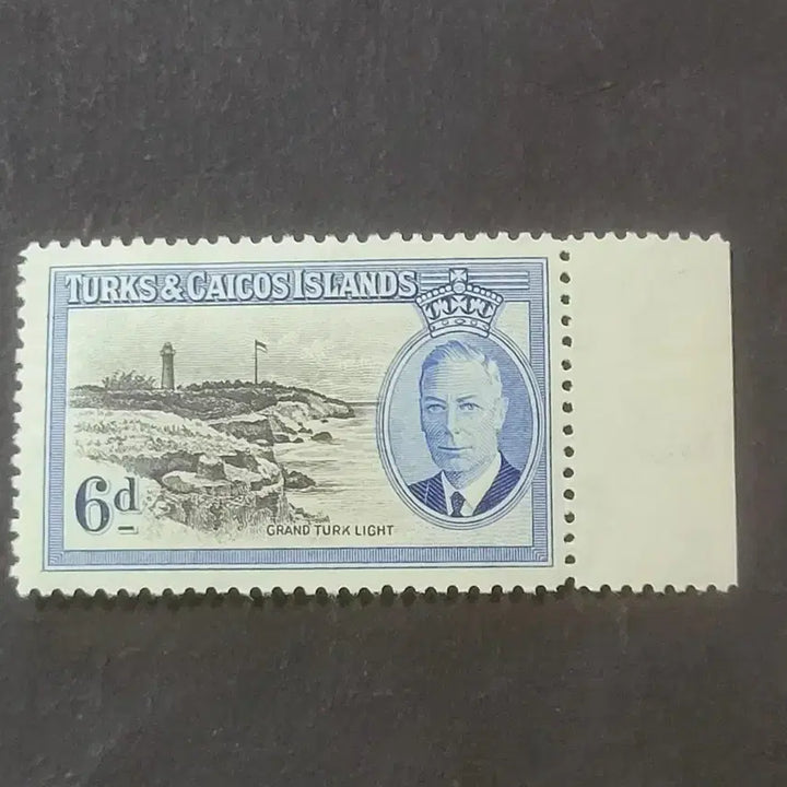 [BUNJANG] 1950 King George VI Turks &amp; Caicos Islands Visit Commemorative Stamp / 1950년 영국 킹조지6세 터크스방문기념 우표Turks &amp;Caicos Islands