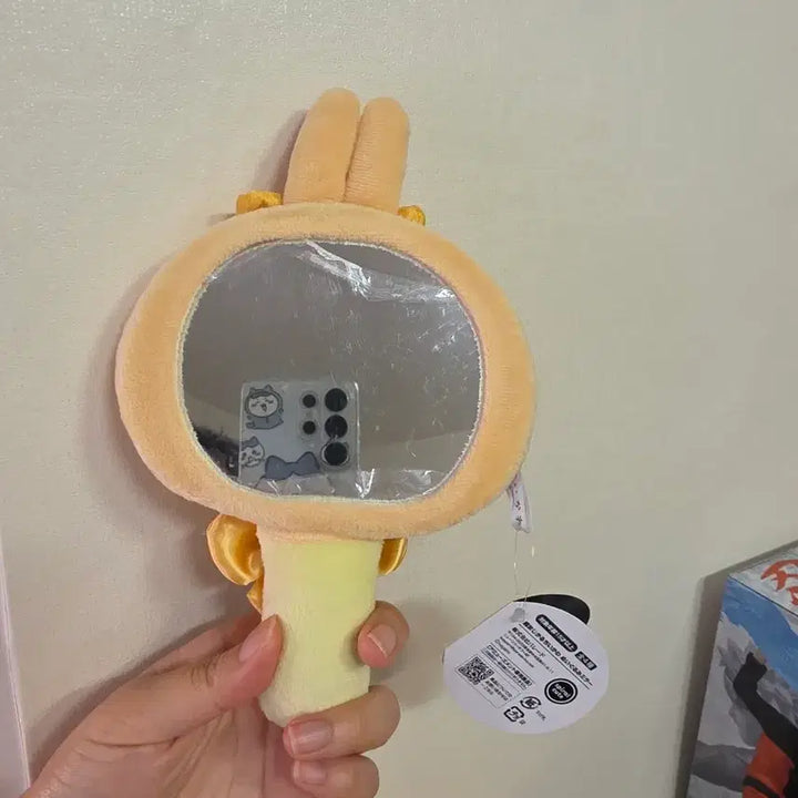 [BUNJANG] Chiikawa Usagi Plush Hand Mirror / 초매지컬 치이카와 먼작귀 우사기 누이인형 손거울