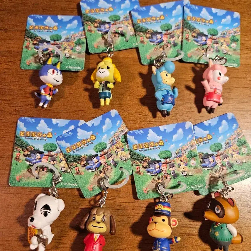 [BUNJANG] Animal Crossing Mascot Keyring Set (8 Types) / 동물의숲 미스코트키링 8종 풀세트