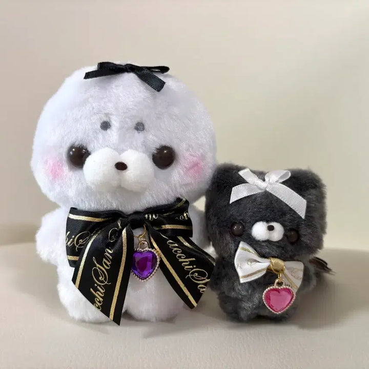 [BUNJANG] Squishy Touch Plush Set - Gothic Medium &amp; Small Dolls with Keychain / 스쿳토탓치상 고딕 중형 인형(누이)+키링 세트(물범, 고양이)