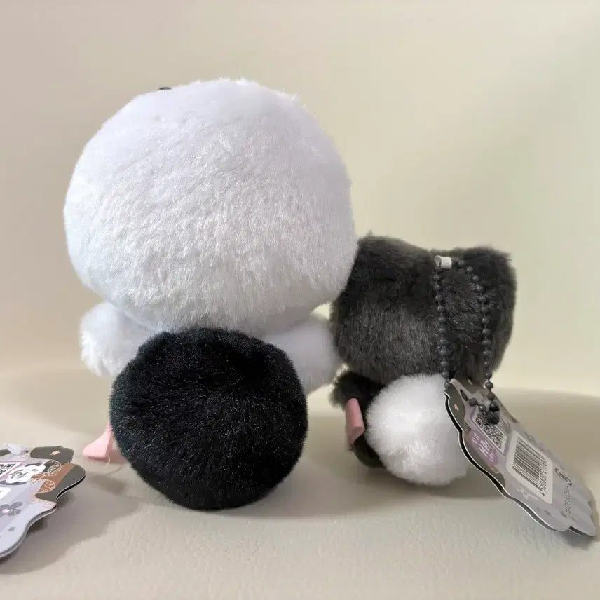 [BUNJANG] Squishy Touch Plush Set - Gothic Medium &amp; Small Dolls with Keychain / 스쿳토탓치상 고딕 중형 인형(누이)+키링 세트(물범, 고양이)