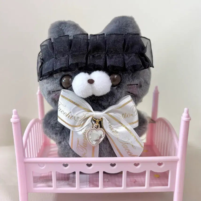 [BUNJANG] ScuTtoTachii Gothic Style Medium Cat Plush Doll 14cm / 스쿳토탓치상 고딕풍 중형 고양이 인형 누이 14cm
