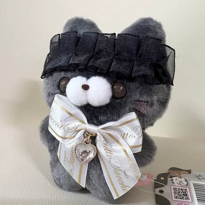 [BUNJANG] ScuTtoTachii Gothic Style Medium Cat Plush Doll 14cm / 스쿳토탓치상 고딕풍 중형 고양이 인형 누이 14cm