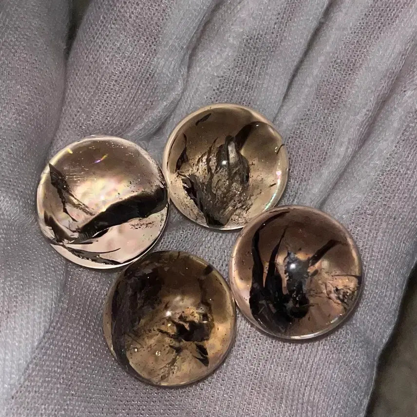 [BUNJANG] Natural Smoky Quartz Mini Sphere Set / (세트) 천연원석 스모키쿼츠 연수정 미니 스피어 세트 원석 돌 구슬