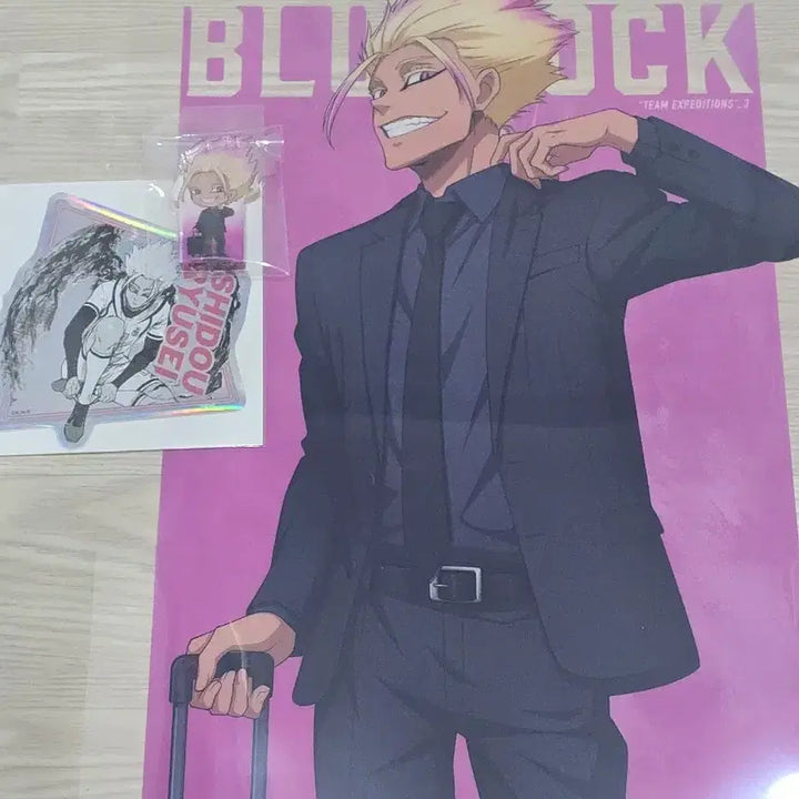[BUNJANG] Blue Lock Isagi Yoichi Goods Bundle Set (Exhibition Clear Poster, Mini Colotto, Sticker) / 블루록 시도 류세이 굿즈 일괄