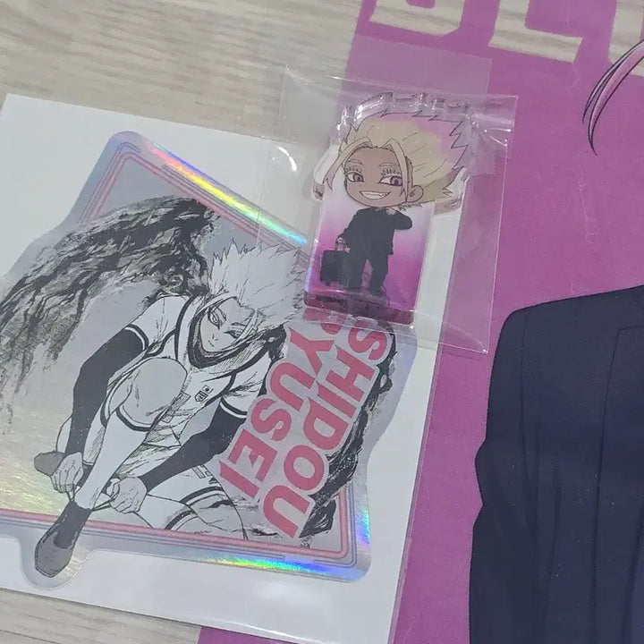 [BUNJANG] Blue Lock Isagi Yoichi Goods Bundle Set (Exhibition Clear Poster, Mini Colotto, Sticker) / 블루록 시도 류세이 굿즈 일괄