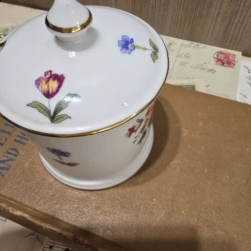 [BUNJANG] Vintage Crown Staffordshire Jam Pot / 빈티지 크라운 스태포드셔 잼팟