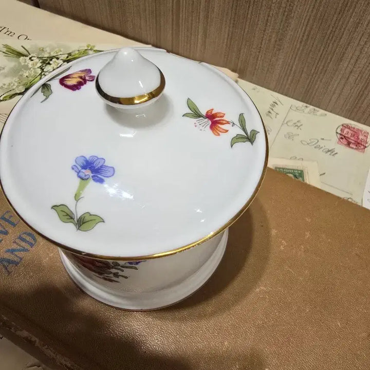 [BUNJANG] Vintage Crown Staffordshire Jam Pot / 빈티지 크라운 스태포드셔 잼팟