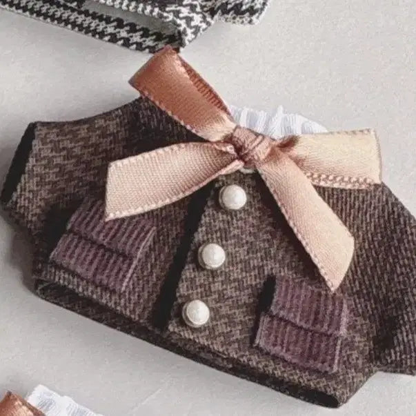 [BUNJANG] 10cm Doll Clothes Ribbon Coat Japanese Style / 10cm 인형옷  일본옷장 리본코트